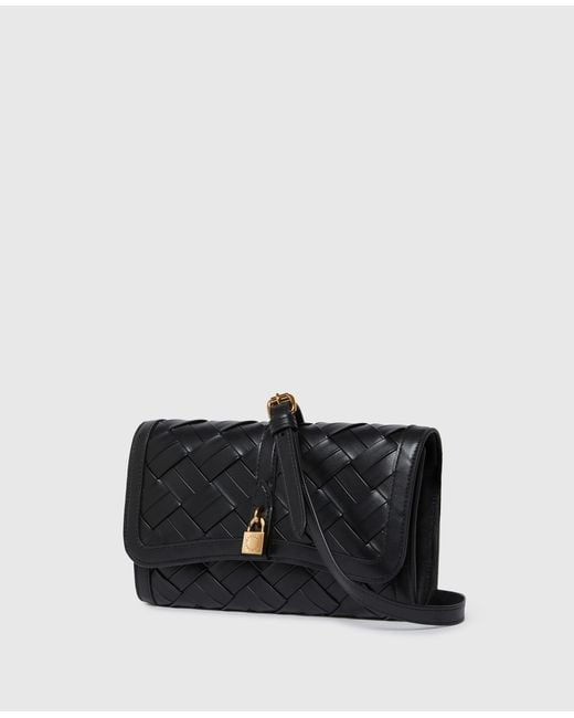 Stella McCartney Black Ryder Woven Wallet With Strap