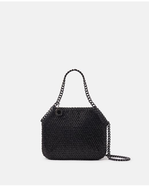 Stella McCartney Black Falabella Sequin Tiny Tote Bag
