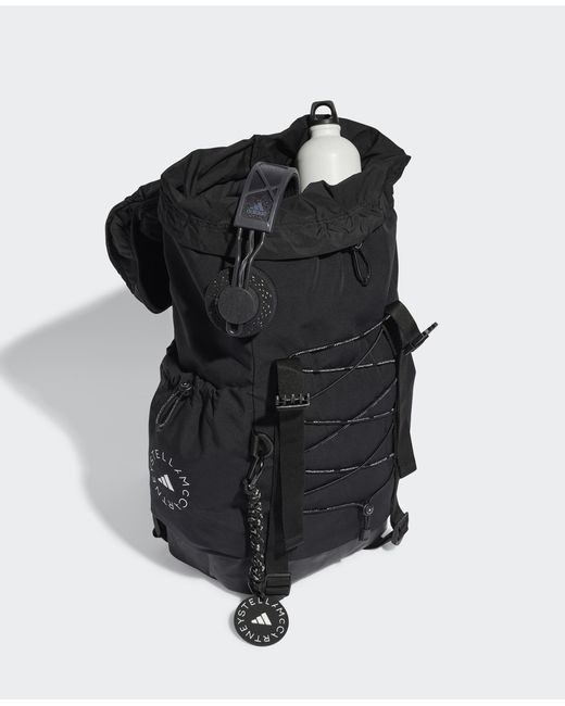 Stella McCartney Black Logo Hiking Backpack, One Size