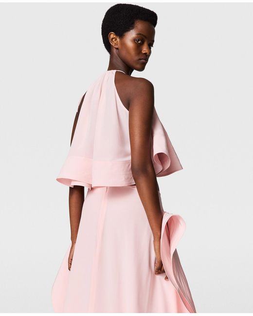 Stella McCartney Pink Halterneck Sleeveless Frill Top