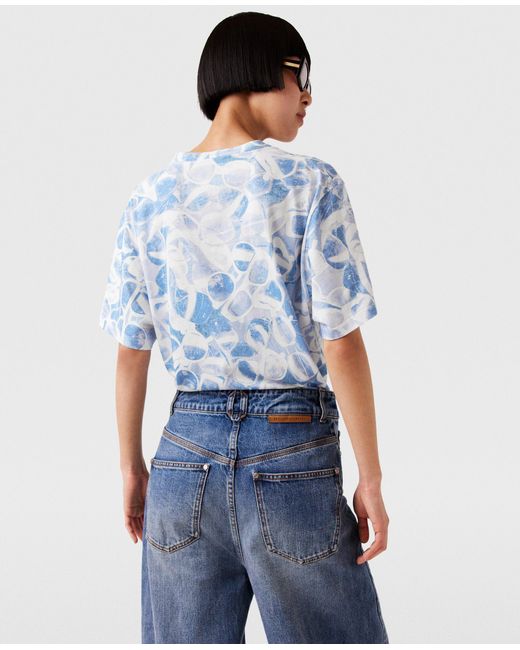 Stella McCartney Blue Sunglasses Print Boxy T-Shirt, , 1