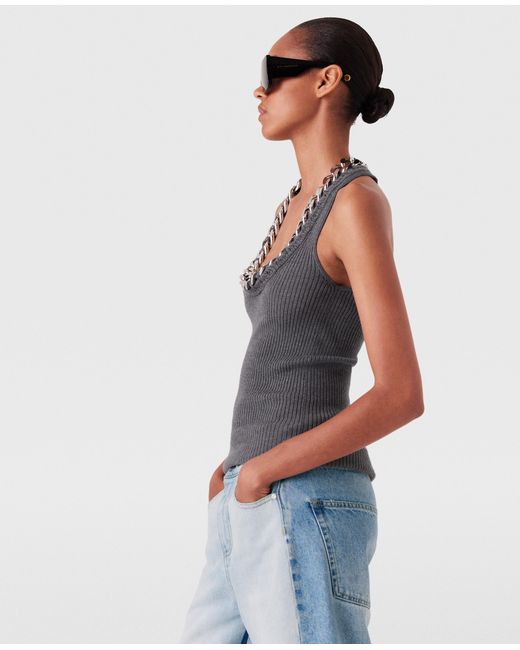 Stella McCartney White Chunky Chain Tank Top