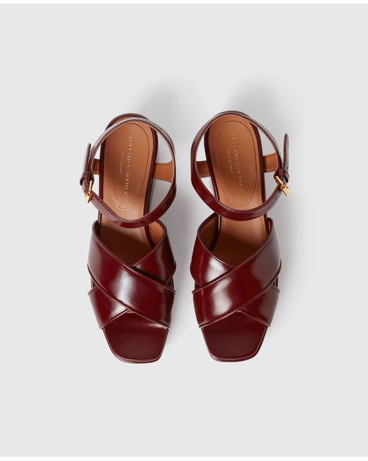Stella McCartney Red Elyse Criss-Cross Sandals