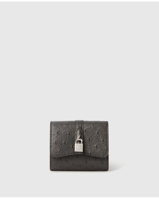 Stella McCartney White Ryder Ostrich Bi-Fold Wallet