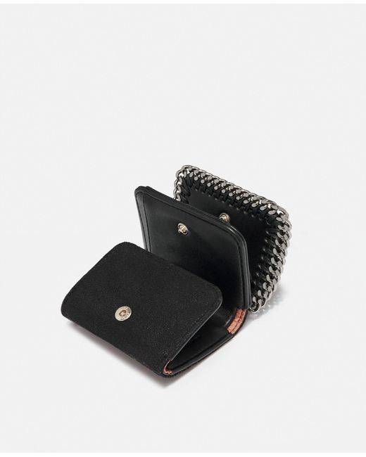 Stella McCartney Black Falabella Small Flap Wallet