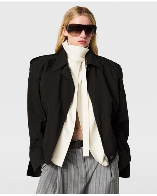 Stella McCartney Black Washed Cotton Double-layer Jacket