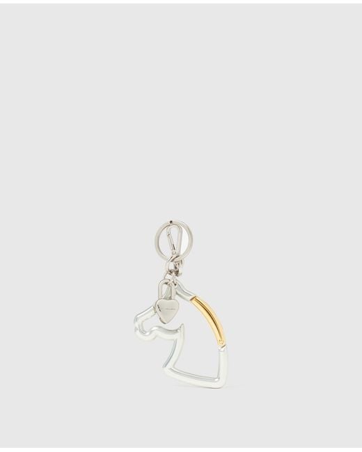 Stella McCartney White Horse Charm Keyring