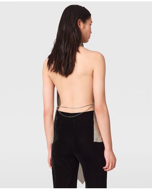 Stella McCartney White Chainmail Halterneck Top