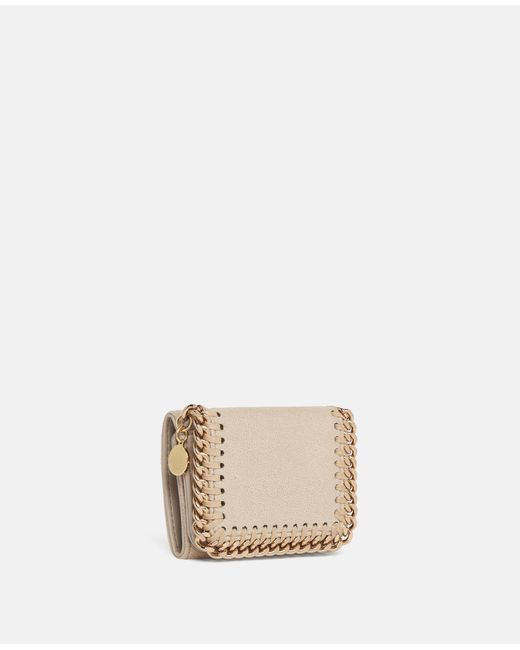 Stella McCartney Natural Falabella Tri-Fold Wallet, One Size