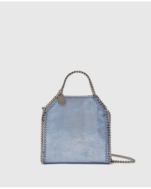 Stella McCartney Blue Dotted Falabella Tiny Tote Bag
