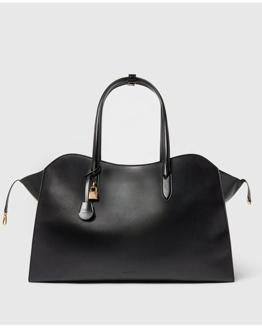 Stella McCartney Black Ryder Embossed Weekender Bag