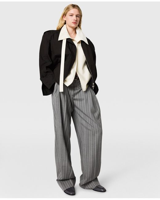 Stella McCartney Black Washed Cotton Double-layer Jacket