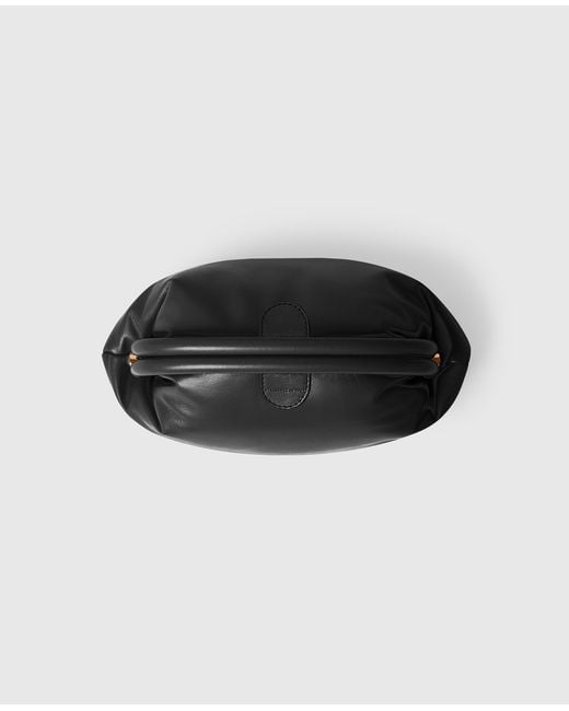 Stella McCartney Black Falabella Padded Soft Clutch With Chain