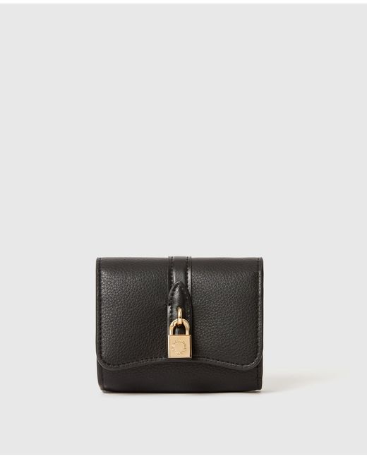 Stella McCartney Black Ryder Tri-Fold Wallet, One Size