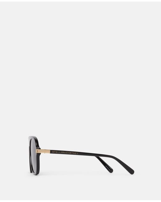 Stella McCartney Gray Straight-Edge Sunglasses, One Size