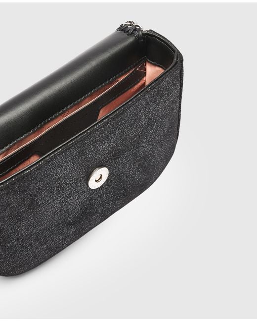 Stella McCartney Black Falabella Flap Crossbody Bag