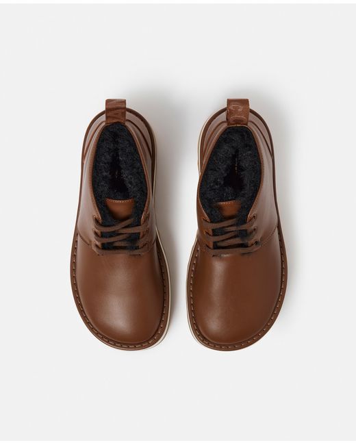 Stella McCartney Brown Sneak-elyse Plush Teddy-lined Desert Boots