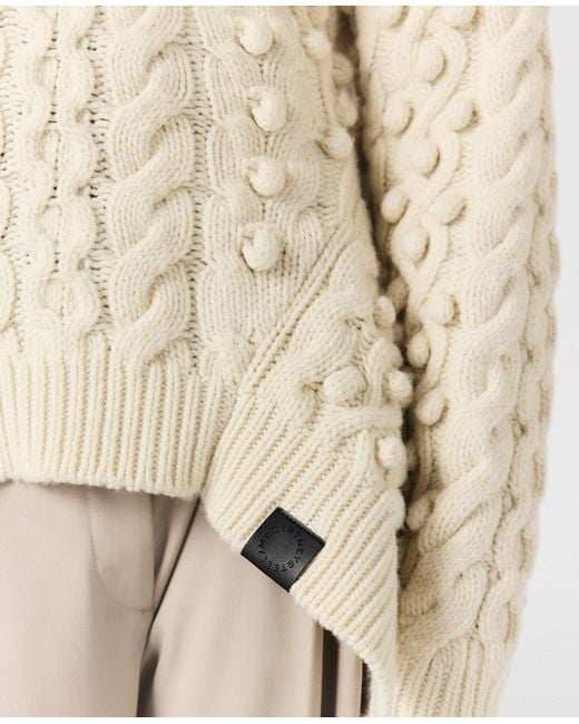 Stella McCartney Natural Cable Knit Peplum Jumper