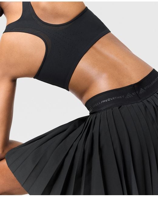 Stella McCartney Black Truepurpose Training Pleated Skort