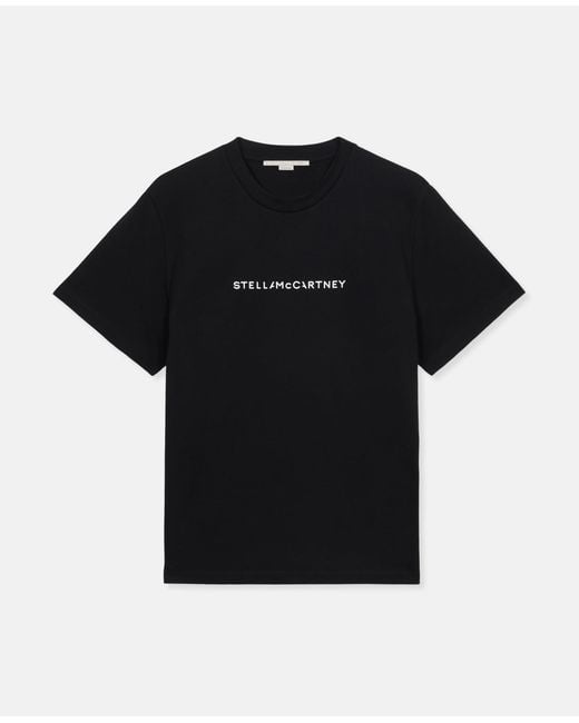 Stella McCartney Black Logo Oversized Cotton T-Shirt