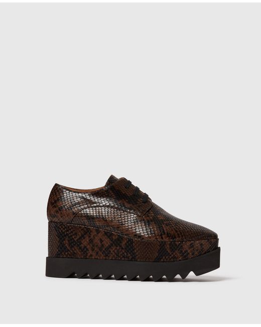 Stella McCartney Brown Limited-edition Elyse Snake Platforms
