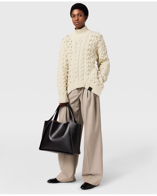 Stella McCartney Natural Cable Knit Peplum Jumper