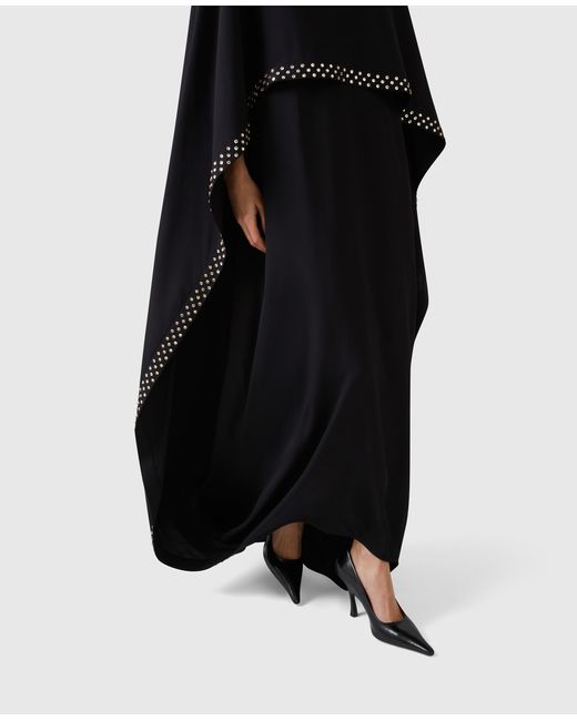 Stella McCartney Blue Lead-Free Crystal Cape Gown