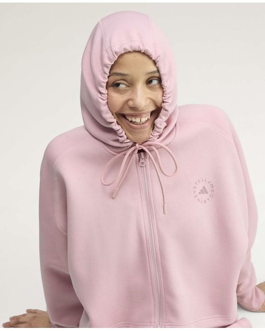 Stella McCartney Pink Adidas By Sportswear Cropped Hoodie