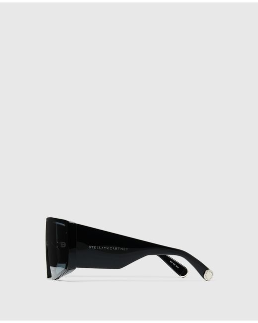 Stella McCartney Gray Translucent Square Sunglasses