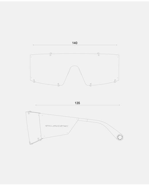 Stella McCartney Pink Translucent Rectangle Sunglasses