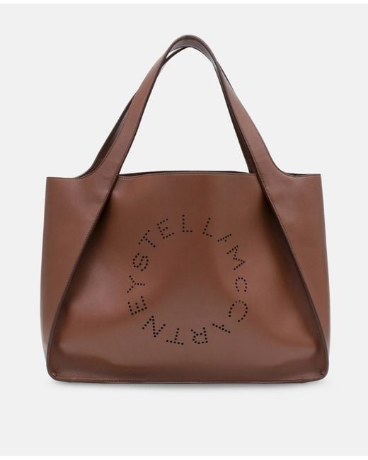 Stella McCartney Synthetic Stella Logo Tote Bag in Cinnamon (Brown 
