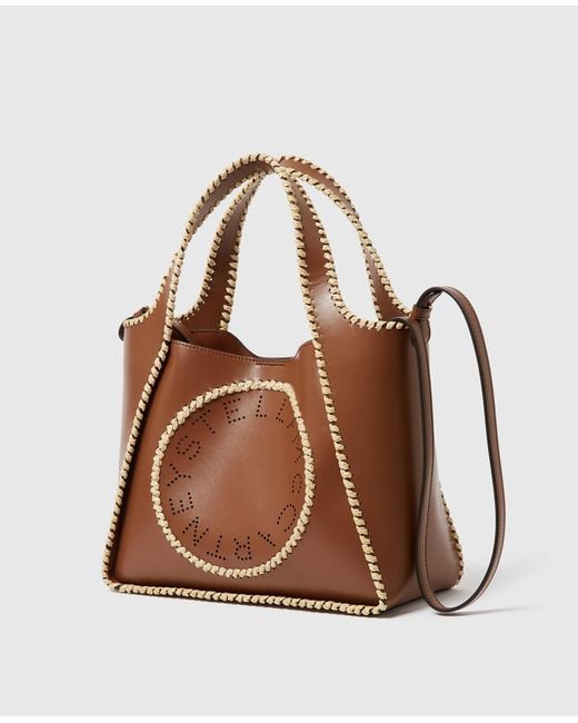 Stella McCartney Brown Logo Crossbody Tote Bag