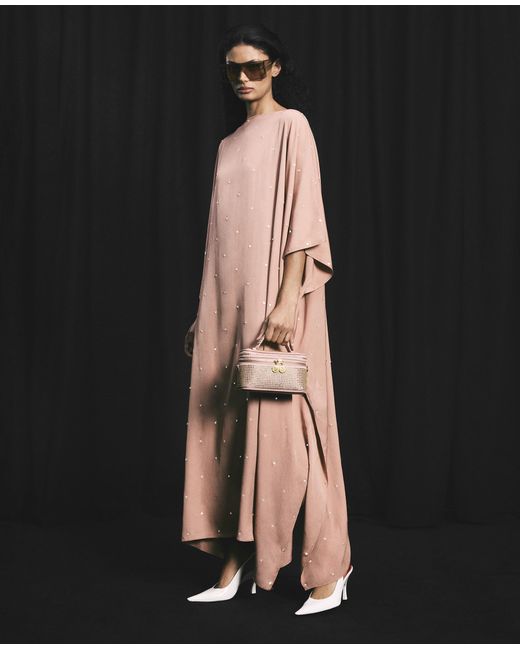 Stella McCartney Pink Lead-Free Crystal Caftan Dress