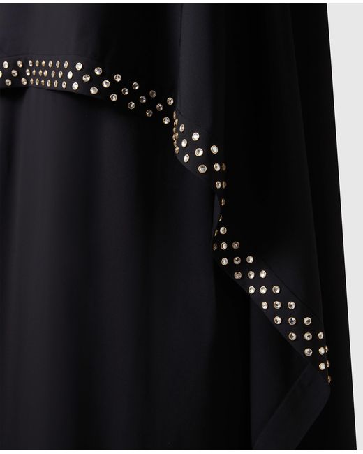 Stella McCartney Blue Lead-Free Crystal Cape Gown