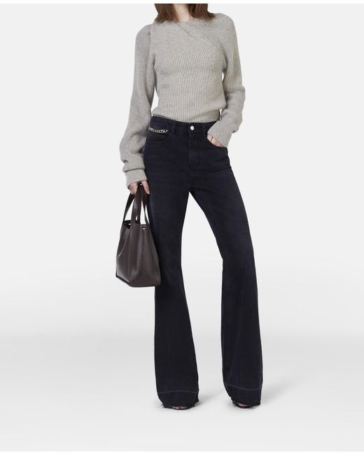 Stella McCartney Black Falabella Flared Leg Jeans