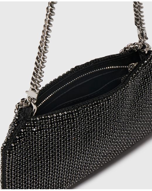 Stella McCartney White Falabella Crystal Mesh Shoulder Bag