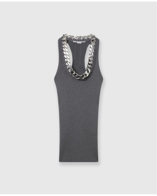 Stella McCartney White Chunky Chain Tank Top