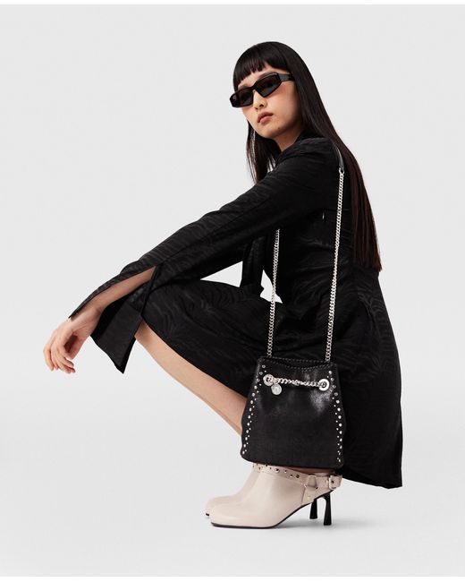 Stella McCartney Black Falabella Studded Bucket Bag