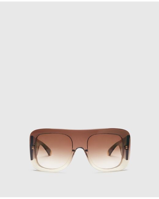Stella McCartney Multicolor Chunky Straight-edge Sunglasses