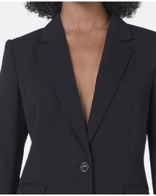 Stella McCartney Black Wool Flannel Slim Fit Boyfriend Blazer