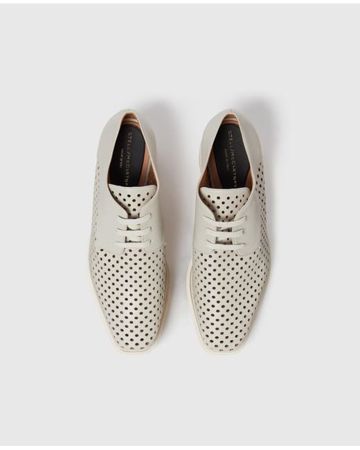 Stella McCartney White Elyse Perforated Platforms