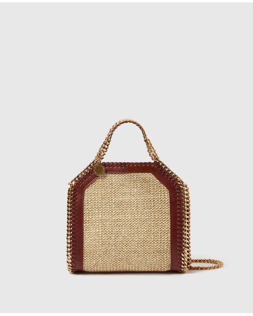 Stella McCartney Natural Falabella Raffia Mini Tote Bag