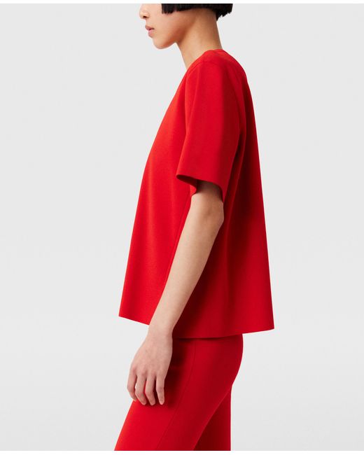 Stella McCartney Red Boxy Short Sleeve T-shirt