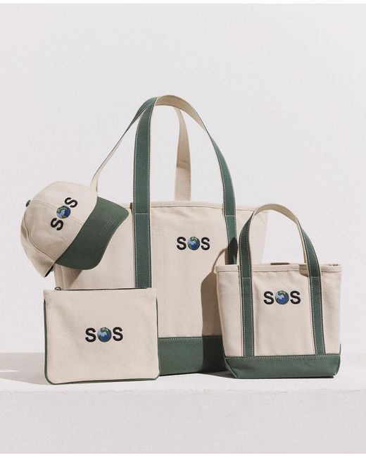Stella McCartney White Sos Embroidered Baseball Cap