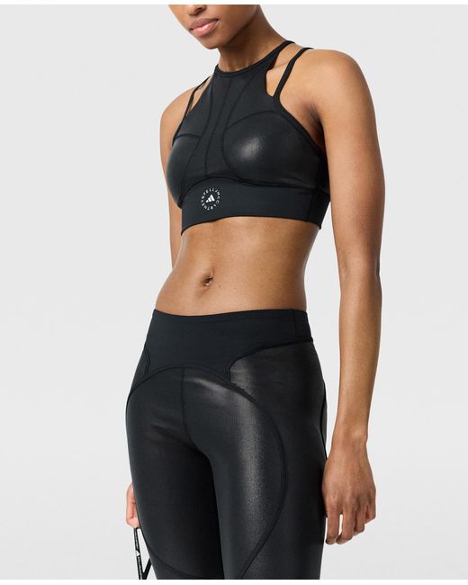 Stella McCartney Black Truepurpose Training Micro Dot Bra