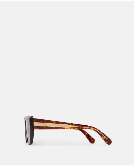 Stella McCartney Gray Logo Cat‐Eye Sunglasses, One Size