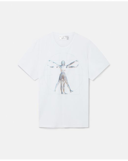 Stella McCartney White Vitruvian Woman Oversized Organic Cotton T-shirt