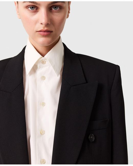 Stella McCartney Black Double-breasted Boyfriend Blazer
