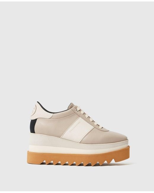 Stella McCartney White Sneak-Elyse Platform Sneakers