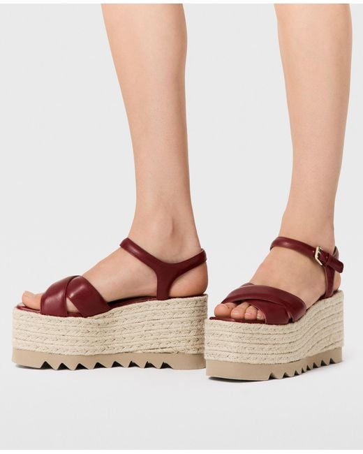 Stella McCartney Brown Elyse Criss-Cross Sandal